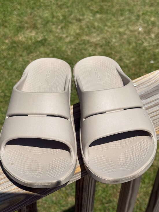 OOFOS Recovery Slides mens Taupe Minimalist Athleisure Comfortcore sz9 3564 main image 9